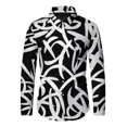 thumbnail image 2 of Camisa De Manga Larga De Moda Estampada Irregular Para Hombr, 2 of 5