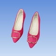 thumbnail image 5 of SuTry Women's Pointed Toe Flats Slip On Comfortable Metal Buckle Decor Low Cut Casual Walking Office Daily Travel Versatile Shoes(36), 5 of 5