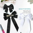 thumbnail image 4 of 2PCS Silky Satin Hair Bows Hair Clips,Decorative Hair Clips Ribbon Accessories Ponytail Holder Slides Metal Clips French Barrette Hair Bow for Women Girls Toddlers Teens Kids (Light Pink), 4 of 4