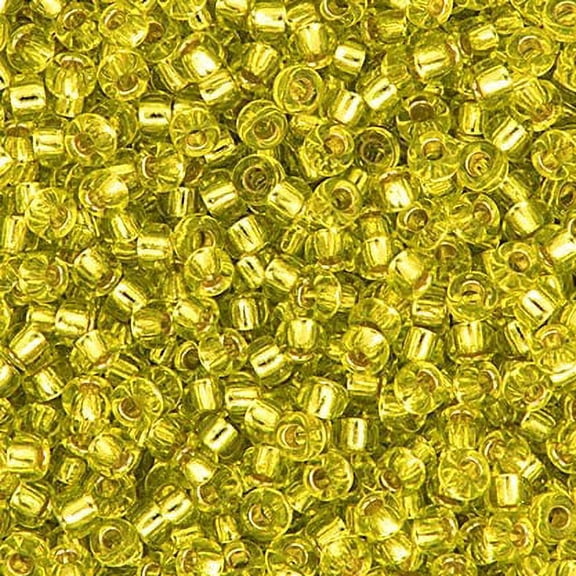 Miyuki Seed Bead 11/0 APX.22g - Chartreuse Silver Lined Japanese Glass Seed Beads
