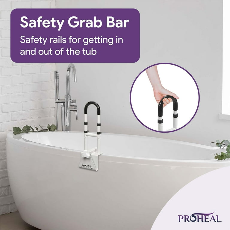 ProHeal Bathtub Safety Rail, Tub Grab Bar Tool Free Adjustable - Main Image