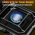 thumbnail image 3 of 2 Burner Camping Stove, 17000 BTU Propane Camp Stove, Portable Folding Gas Stove, Camping Essentials Gear Includes Frying Pan, Coffee Stand & Carry Bag, 3 of 9