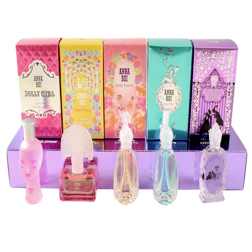 Anna Sui Assorted Perfume Sampler Set for Women, 5 Pieces
