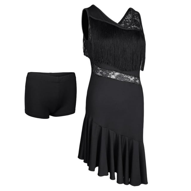 Robe de Danse Latine à Franges Costume de Danse pour Femmes