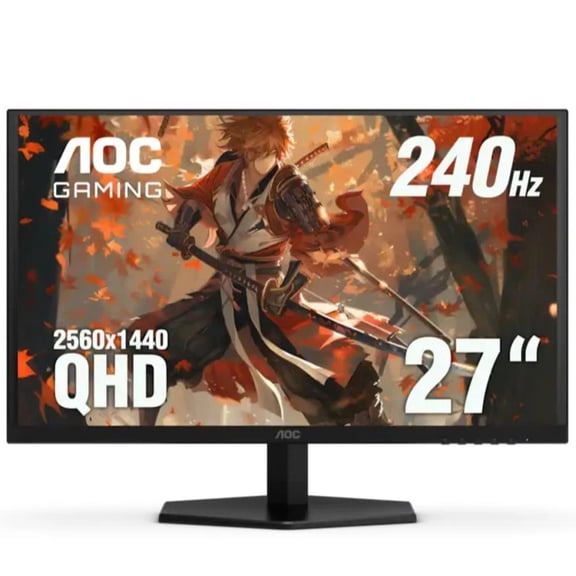 Restored AOC Q27G42ZE - 27" QHD (2560 x 1440),1ms, Height Adjustable Stand, Gaming Monitor - 240hz