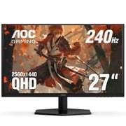 Restored AOC Q27G42ZE - 27" QHD 2560 x 1440,1ms, Height Adjustable Stand, Gaming Monitor - 240hz