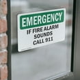 thumbnail image 4 of (2 Pack) If Fire Alarm Sounds Call 911 OSHA Emergency Sign 5 Inch X 3.5 Inch Vinyl Label Decal Sticker Weather Resistant, UV Protected for Workplace, Business, and Construction Site,, 4 of 7