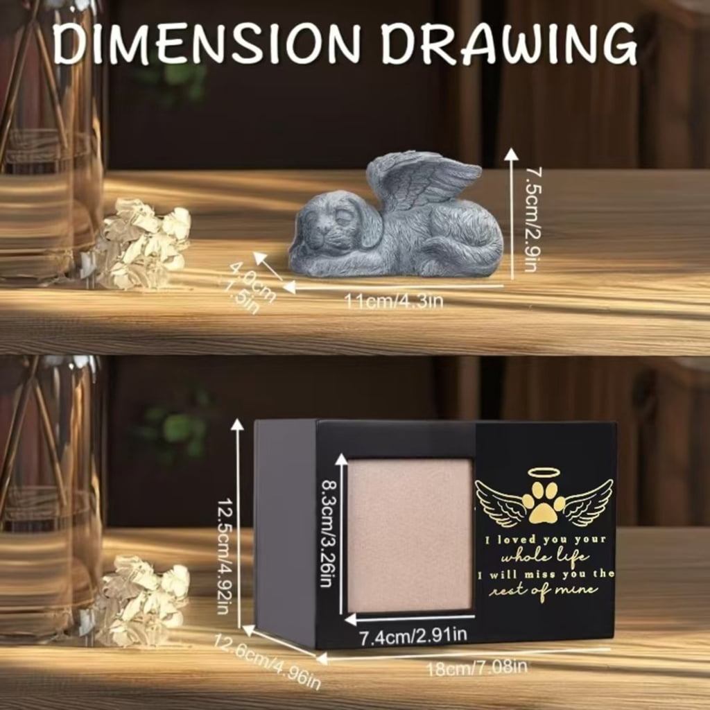 Resins Pet Cremation Urn Ashes Urns Dogs Memorials Caskets Funeral Photo Frame for Memorializing Cats and Dogs