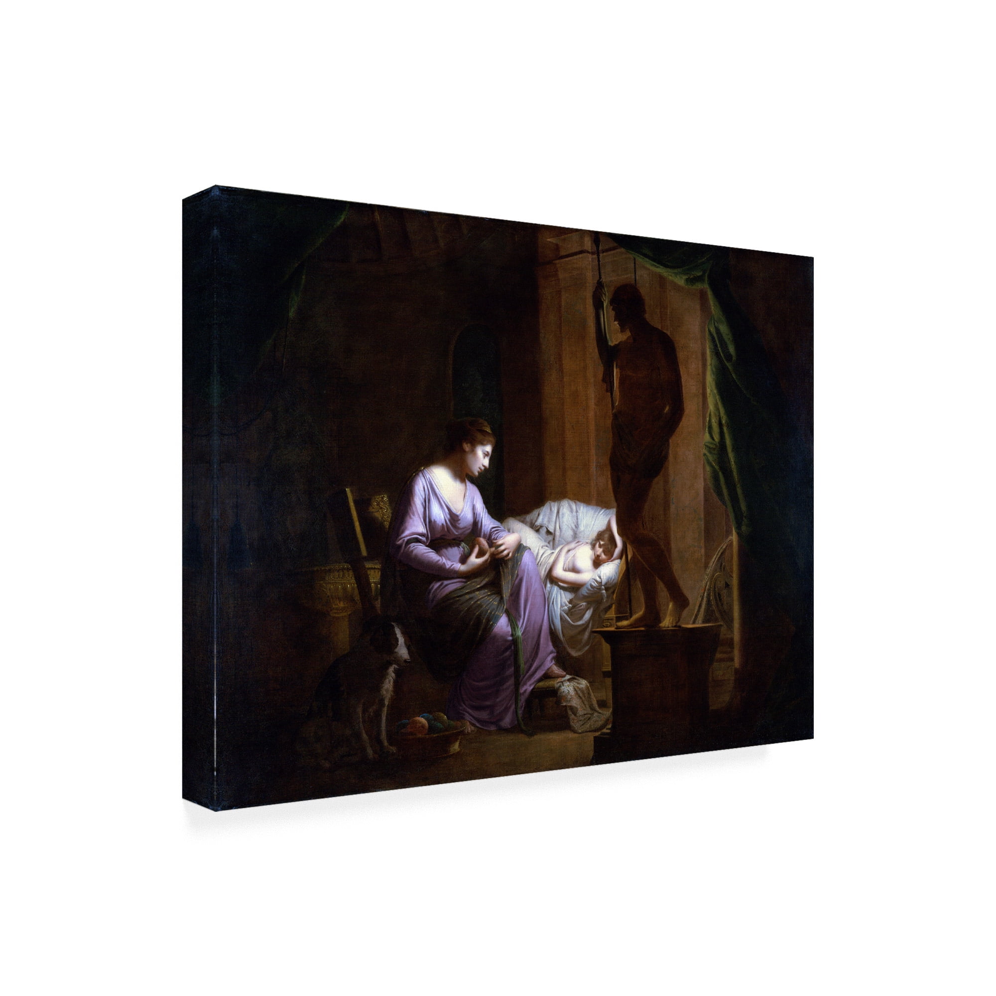 Trademark Fine Art 'Penelope unraveling her web' Canvas Art by Joseph Wright of Derby