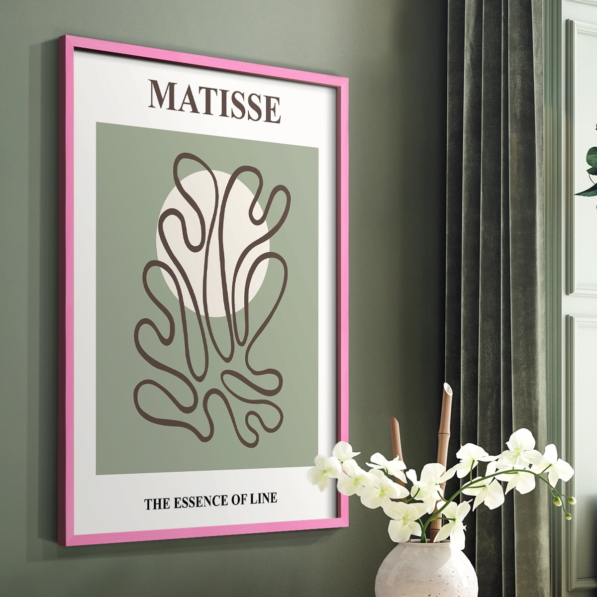 Matisse CXIII Framed Print in Pink Solid Wood 8 x 10 Framed Print