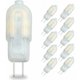 thumbnail image 2 of Bombilla LED G4 de 2 W, base de dos pines, caja lechosa, reemplazo de bombilla halógena de 20 W, CA/CC de 12 V, lámpara de ahorro de energía (blanco frío de 6000 K, paquete de 10), 2 of 6