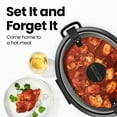 thumbnail image 6 of Chefman 6-Quart Easy-Set Slow Cooker with Locking Lid and Dishwasher-Safe Insert – Black, 6 of 7