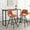 Orange, variant on Gray Polyester Stools Set with Built - in Footrests / Comfortable Seating at Home Bar