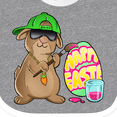 thumbnail image 4 of Inktastic Hip Hop Artist Cute Easter Bunny Painting Egg Boys or Girls Baby Bib, 4 of 4