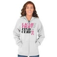 thumbnail image 5 of Laugh Fight Find Cure BCA Awareness Zip Hoodie Sweatshirt Women Brisco Brands L, 5 of 6