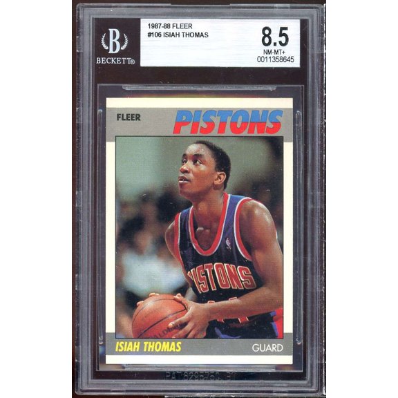Isiah Thomas Card 1987-88 Fleer #106 BGS 8.5