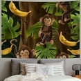 thumbnail image 2 of BCIIG Monkey Banana Jungle Tapestry Wall Hanging Unique Style for Home Decor Art Living Room Bedroom Apartment Farmhouse Dorm 60x50inch, 2 of 6