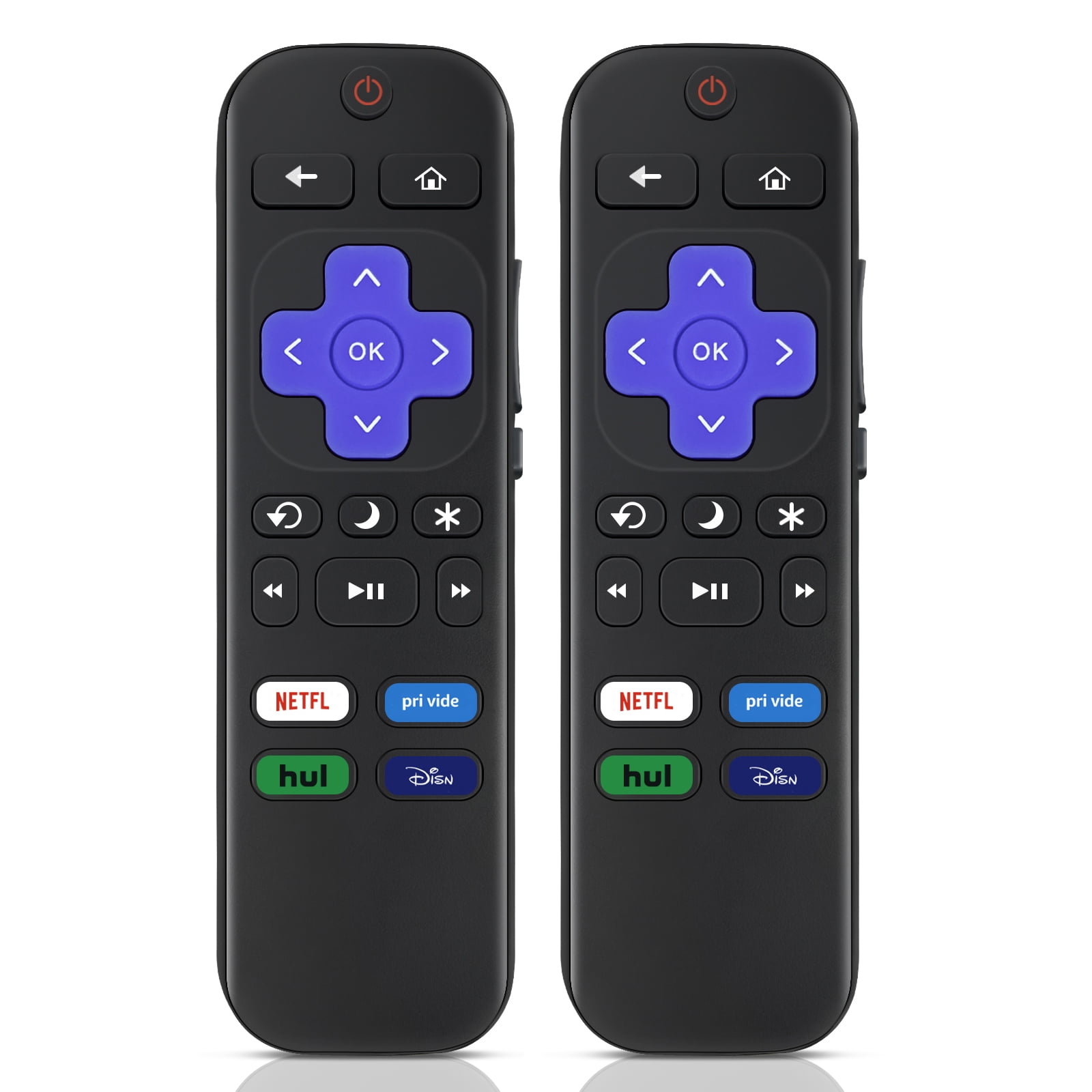 (2 Pack) Replacement Remote Control Compatible with Roku TV - Compatible with TCL/Hisense/Onn/Philips Roku Smart TVs, No Pairing Needed (Not for Roku Stick/Box/Players)