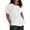 White, variant on Giftesty Blouses for Women Dressy Casual Womens Solid Color Crewneck Loose Blouse Short Sleeve Casual Work Shirt Tunic Tops