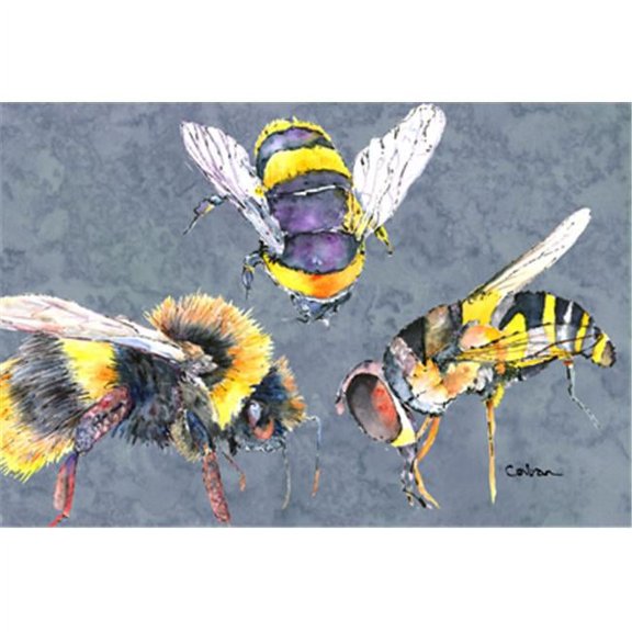 Carolines Treasures 8879PLMT Bee Bees Times Three Fabric Placemat