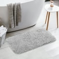 thumbnail image 5 of Unique Bargains Non-Slip Thick Microfiber Soft Plush Bathroom Mat Quick Dry Bath Rug Grey 16"x24", 5 of 6