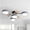 Gray, variant on Iron Branch Molecular Flush Mount LED Ceiling Light,Full Surface Uniform Light Emission,Moisture-Proof and Anti-Rust Structure for Bedroom,Living Room,Study(White)