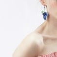 thumbnail image 6 of Opolski Cute Women Peach Grape Banana Fruit Dangle Hook Earrings Summer Jewelry Gift, 6 of 8