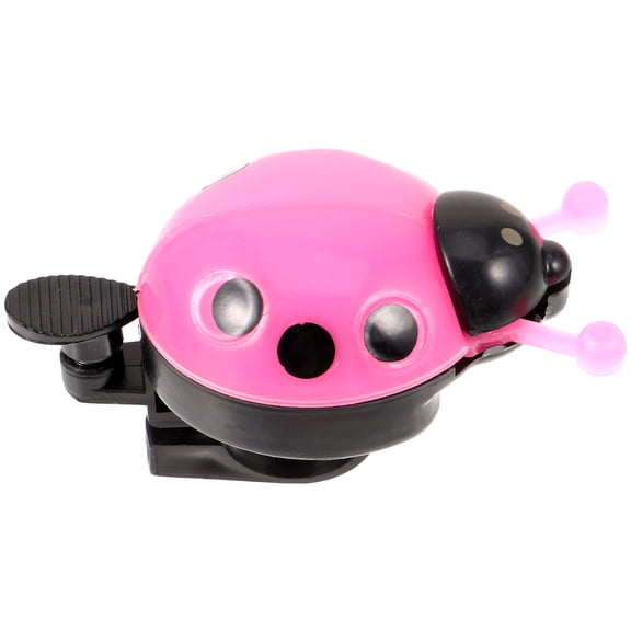 Pink Plastic Beetle Handlebar Bell for Kids Bikes with Clear Sound and