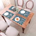 thumbnail image 6 of XMXT 6 Pcs Woven Placemats, Cartoon Wave Print Stain Resistant Anti-Skid Placemat for Kitchen Table, 12 x 18 inches, 6 of 6