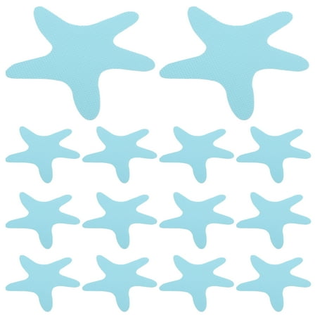 Amosfun 14Pcs Bath Tub Stickers Non Slip Blue Sea Star Pattern for Shower Safety and Grip