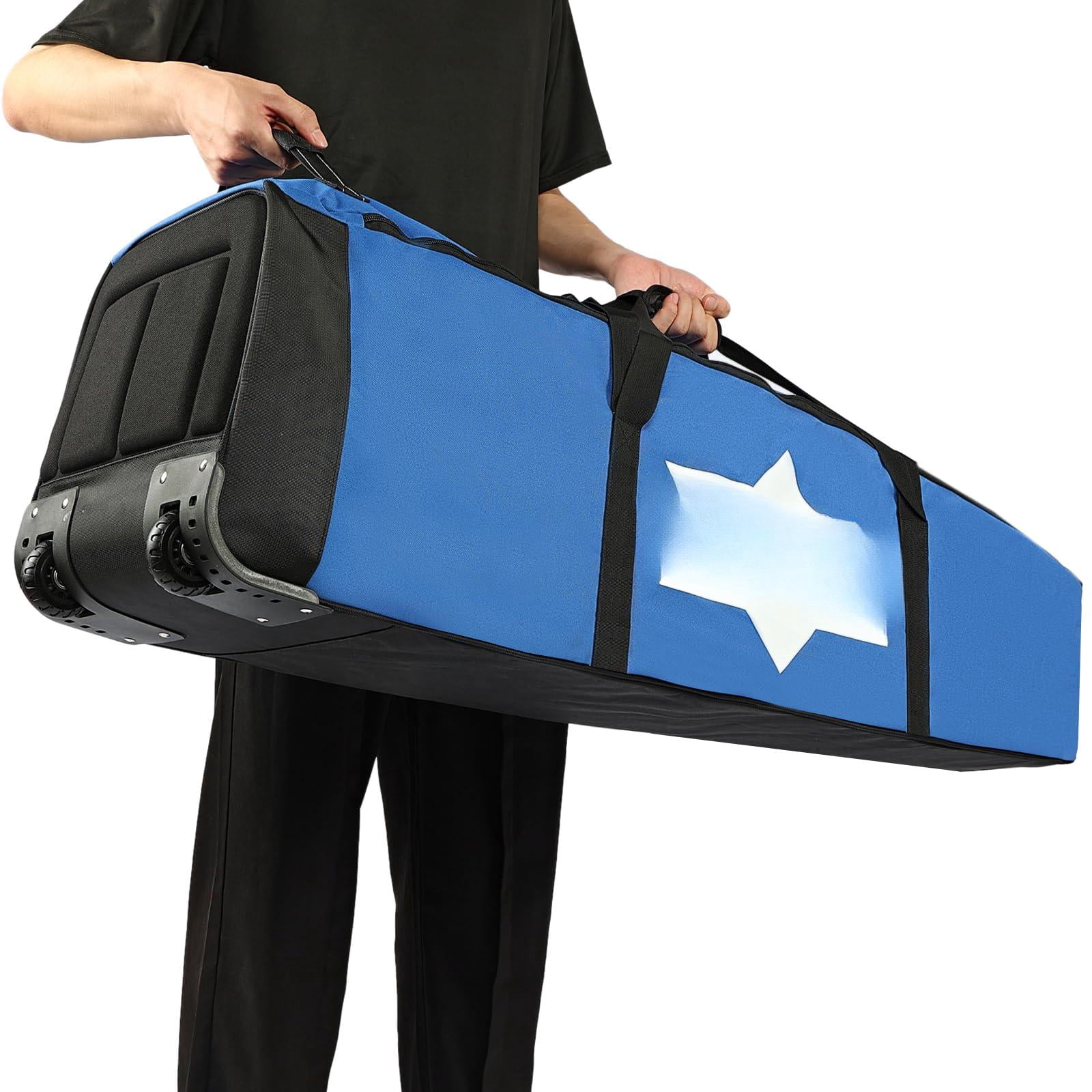 Golf Travel Bag  Full-open Protective & Wheeled Airline-approved Case For Clubs Cart&standbag Soft-sided Waterproof Cover Made Of Heavy Duty Oxford