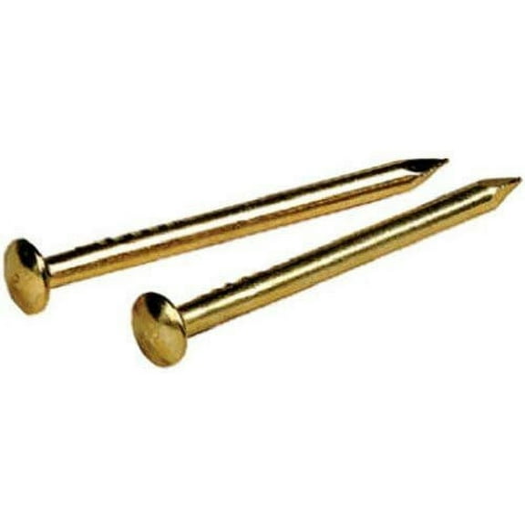 Hillman 18 Ga. x 5/8 in. L Brass-Plated Steel Escutcheon Pins 1 pk 1.5 oz.