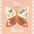 thumbnail image 2 of Vess, June Erica 20x20 Gold Ornate Wood Framed with Double Matting Museum Art Print Titled - Folk Butterfly II, 2 of 4