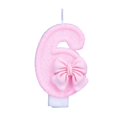 thumbnail image 2 of Tong Bow Birthday Candle For Girls Glitter Cake Topper With Design 1 2 3 4 5 6 7 8 9, 2 of 6
