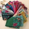 thumbnail image 5 of Sun-Resistant Breathable Floral Soft Cotton Hijab Headkerchief Beach Shawl Silk Scarf Bandana ROYAL BLUE, 5 of 8