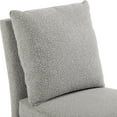thumbnail image 6 of Furniture of America Jaine Modern Boucle Chenille Pillow Back Dining Side Chair with Casters, Light Gray, 6 of 12