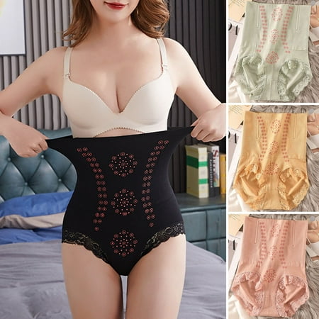 

Jiaroswwei S-Shaped 3D Hip Lift Lace Trim Women Panties High Waist Postpartum Body Shaper Briefs