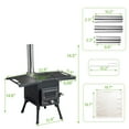 thumbnail image 4 of Portable Wood Stove - Foldable Camping Stove with Chimney, 17.6lbs, Carbon Steel, for Camping/Hunting/Ice Fishing Black, 4 of 16