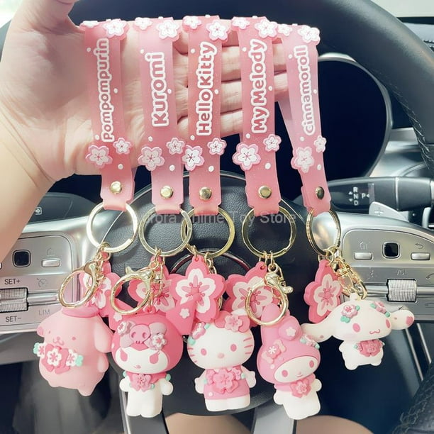 Nouveau Kawaii Anime Sanrio Hello Kitty porte-clés pendentif porte-clés  voiture porte-clés téléphone portable sac suspendus bijoux enfants cadeaux
