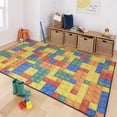 thumbnail image 5 of Mohawk Home Prismatic Building Blocks Multi Contemporary Theme Kids Precision Printed Area Rug, 5'x8', Yellow & Green, 5 of 5
