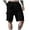 A-Black1769, variant on Mens Solid Cargo Shorts multi pocket relaxed bottoms