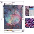 thumbnail image 2 of Kits de pintura de diamantes DIY 5D con forma de luna por número para adultos, kits de pintura de diamantes de luna brillante, kits de arte de diamantes de taladro completo para luna Feliz Sencillez, 2 of 5