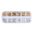 thumbnail image 1 of Soidarity Mujeres Nail Art Studs Niñas Manicura Artesanía Decoración Salón de moda Uña Belleza Decorativa 12 Rejillas Metal con caja Juegos de manicura tipo 9 Soidarity CE014324-09, 1 of 6