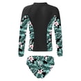 thumbnail image 4 of vastwit Kids Girls Two Piece Swimsuit Long Sleeve Rash Guard Shirts with Breifs Set Summer Beachwear Lily 12, 4 of 5