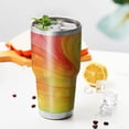 thumbnail image 3 of 30oz Colorful Tie Dye Wave Pattern Tumblers Stainless Steel Tumbler with Lid and Straw,Vacuum Insulated Double Wall Travel Tumbler Cups Mug with Cleaning Brush for Coffee,Tea, 3 of 7