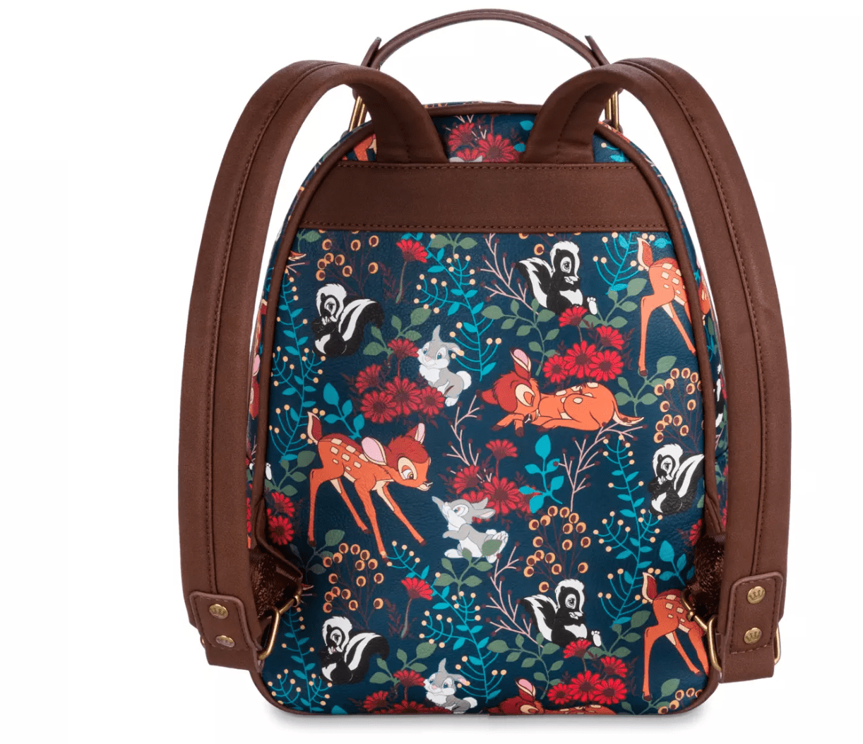bambi and flower springtime mini backpack Exclusive a matching themed lining Loungefly Disney Bambi spring mini