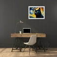 thumbnail image 3 of Stephen Chambers 18x15 White Modern Wood Framed Wall Art Titled - Black Cat 6, 3 of 6