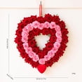 thumbnail image 3 of 13.8" Valentine's Day Wreath, Heart Shaped Artifiacl Pink & Red Rose Wreath, Wreaths for Front Door, Valentines Day Holiday and Wedding Decor, 3 of 5