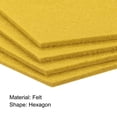 thumbnail image 4 of Uxcell Felt Coasters, Hexagonal Absorbent Pad Coaster for Drink Cup Pot Bowl Vase, Yellow 9 Pack, 4 of 5