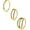 Gold, variant on Triple/Double Hoop Nose Ring - 3Pcs Septum Rings Clicker 316L Stainless Steel Conch Piercing Jewelry Cartilage Earring Helix Rook Tragus
